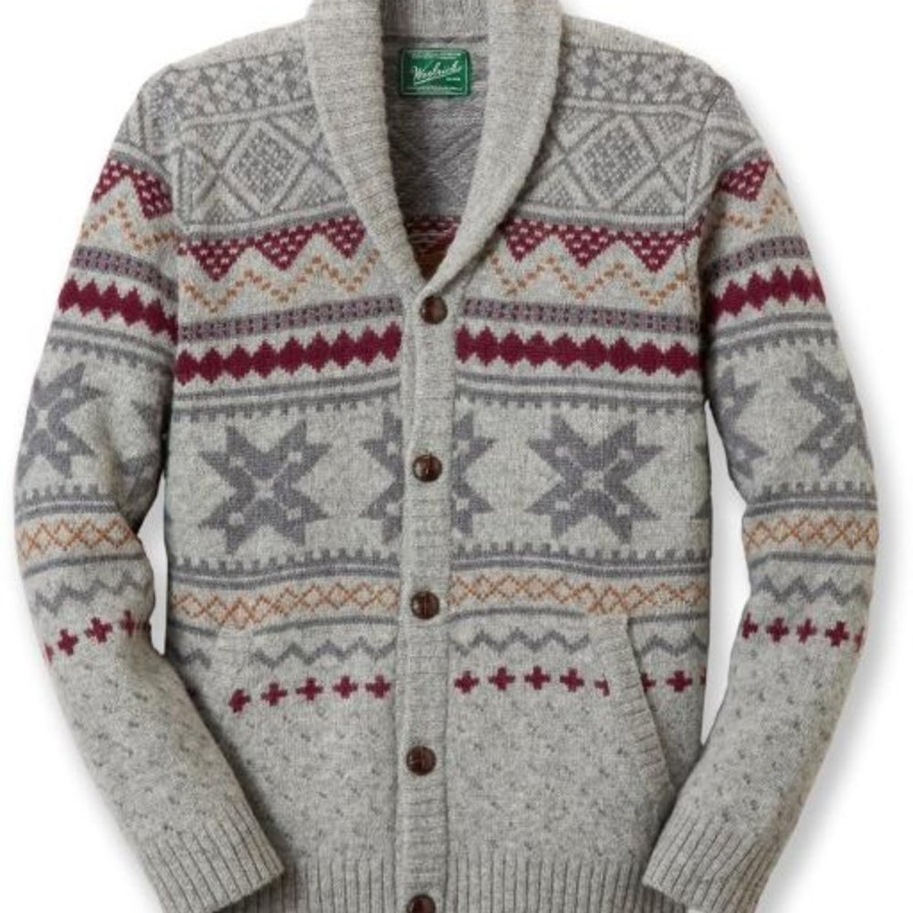 Woolrich Fair Isle Men’s Cardigan Sweater